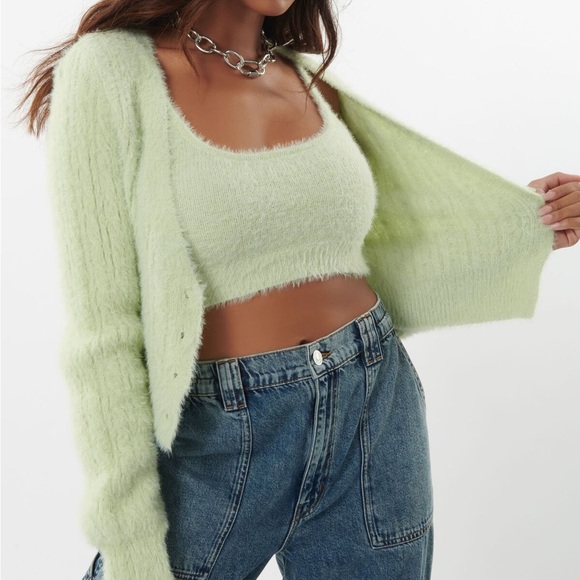 Garage Fuzzy Cardigan Set - Picture 2 of 3